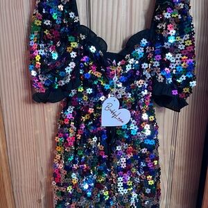 Buddy Love Multicolor Sequin Mini Dress